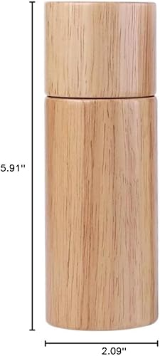 Miniatura 10 de UPKOCH Juego de molinillo de sal y pimienta de madera de caucho, molinillo de pimienta manual de núcleo de cerámica ajustable de 6 pulgadas, engrase