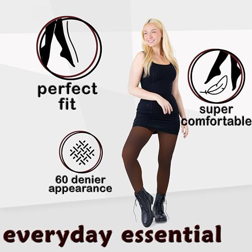 Image of Silky Toes Women's 60D Soft Opaque Tights 1-2 Pairs -Black White And Colored Stockings for Women