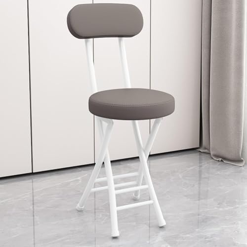 Tabouret de bar pliant avec siege rembourre confortable 47 cm