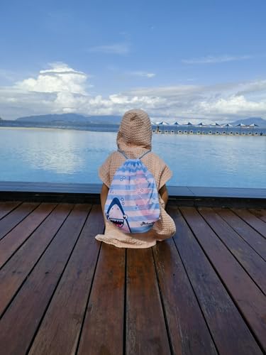 Image of Cotton Hooded Bath Towel for Kids | Wearable with Snaps