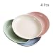 Produktbild 4-Stück 19,8 cm Weizenstroh Abbaubar Gesunde Geschirr Teller, Mikrowellen& Spülmaschinenfest, Snack-Tablett/ Teller, Leichte BPA-freie Salat/ Kuchen für Kids, Kleinkind, Anti-Fall, ungiftig (4 Farben)