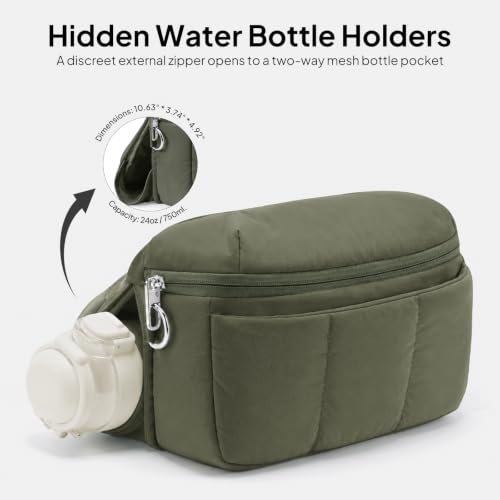 Image of TOPEAST Waist Pack 3.5L Fanny Packs with Water Bottle Holder