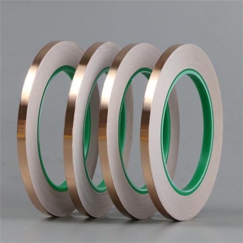 Image of Copper Foil Tape with Double-Sided Conductive - EMI Shielding,Stained Glass,Soldering,Electrical Repairs,Paper Circuits,Grounding (1 /4inch /6mm)