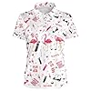 HUURAY Women’s Golf Shirt Moisture Wicking Quick Dry Polo Shirts Golf Outfits Golfer Gifts Ladies Polo Shirts