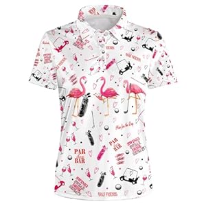 HUURAY Women’s Golf Shirt Moisture Wicking Quick Dry Polo Shirts Golf Outfits Golfer Gifts Ladies Polo Shirts