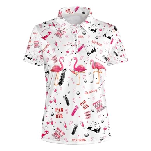 Womens Golf Shirt Flamingo Women Polo Shirts Golf Outfits for Women Golf Gifts for Golf Lover Floral Shirts for Women Golf Apparel