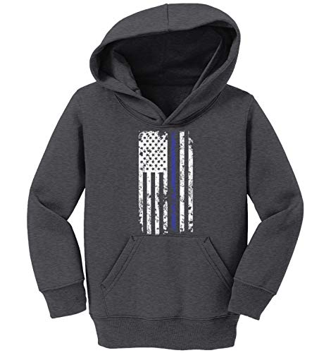Haase Unlimited Blue Line American Flag - Support Police Toddler/Youth Fleece Hoodie2