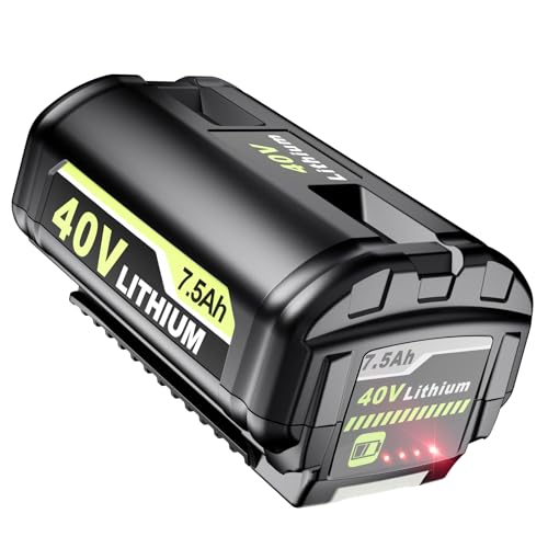 Koedsion Upgraded 7500mAh OP4026 Replacement Battery Compatible with Ryobi 40V Battery Lithium Replacement OP4050A OP40601 OP40602 for 40V Tools with LED Indicator
