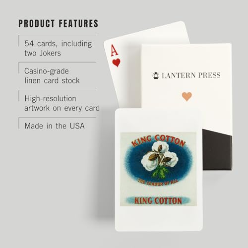 Baraja King Cotton de 52 cartas tamaño póker miniatura 3