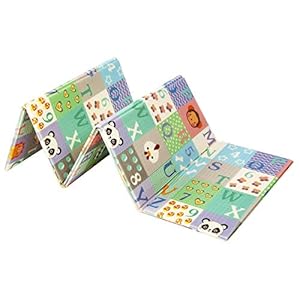 BalanceFrom Waterproof Reversible Double-Side Padded Foam Folding Play Mat, 58-Inch x 77-Inch