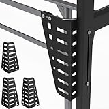 4 PCS Headboard Brackets for Metal Bed Frame, Attach Headboard to Bed Frame, Adjustable Bed Headboard Brackets, Compatible with 14,16,18 inches Headboards, Black