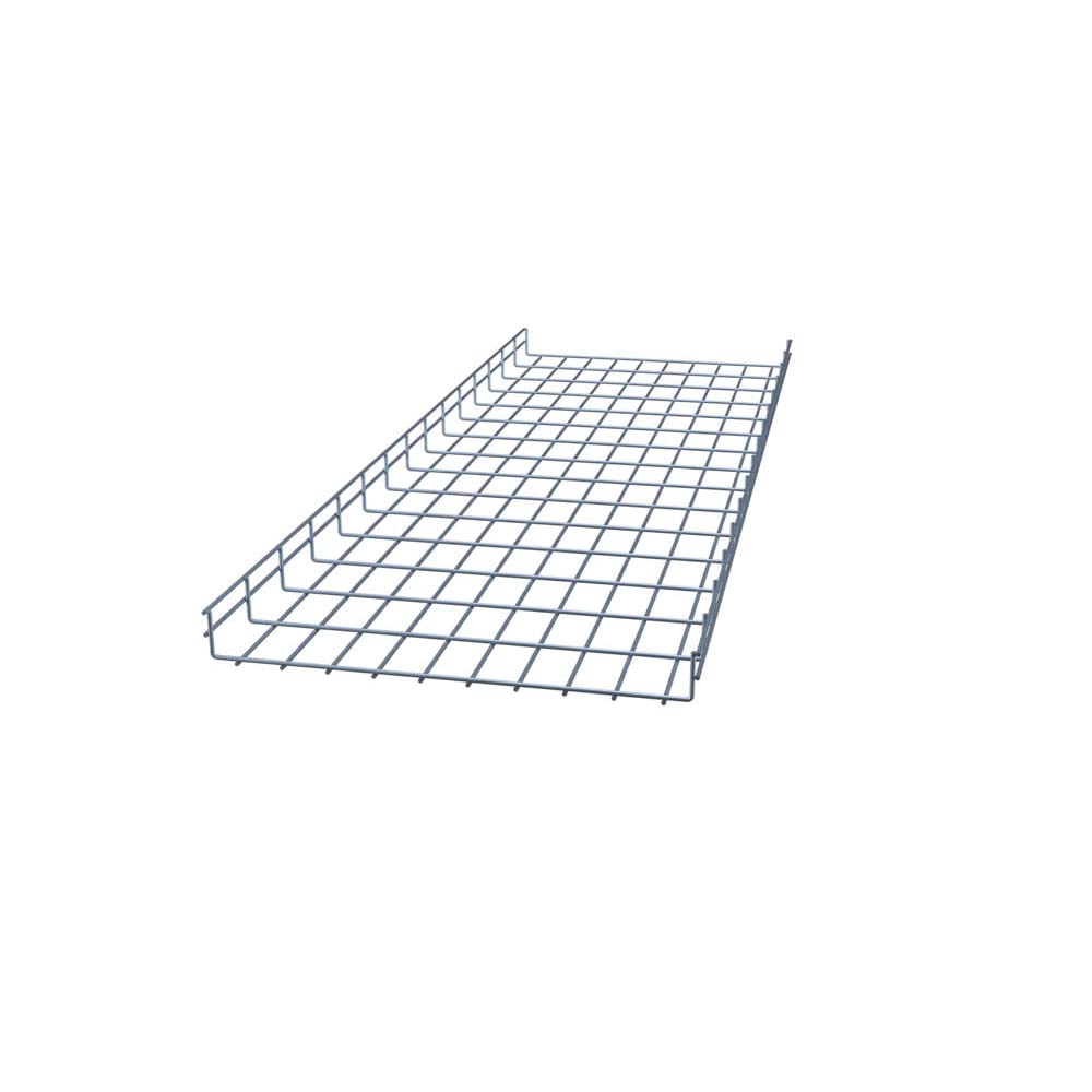 NavePoint Wire Mesh Cable Tray, Electro Zinc Plated, Silver Steel, 1.97 x 19.69 x 59.06 inch, 2-Pack