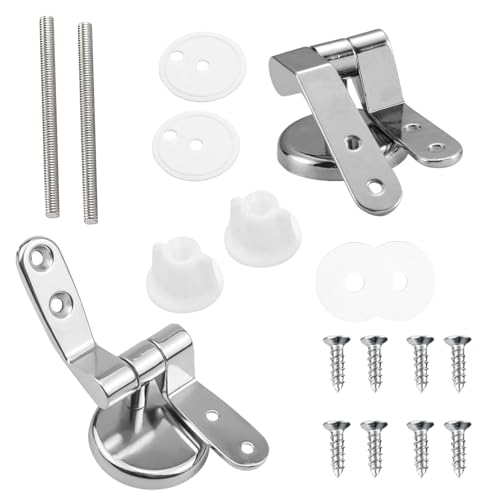 Toilet Seat Fittings Replacement Kit Toilet Seat Hinges Replacement Toilet Fixings Set Rust-Resistant Easy to Install