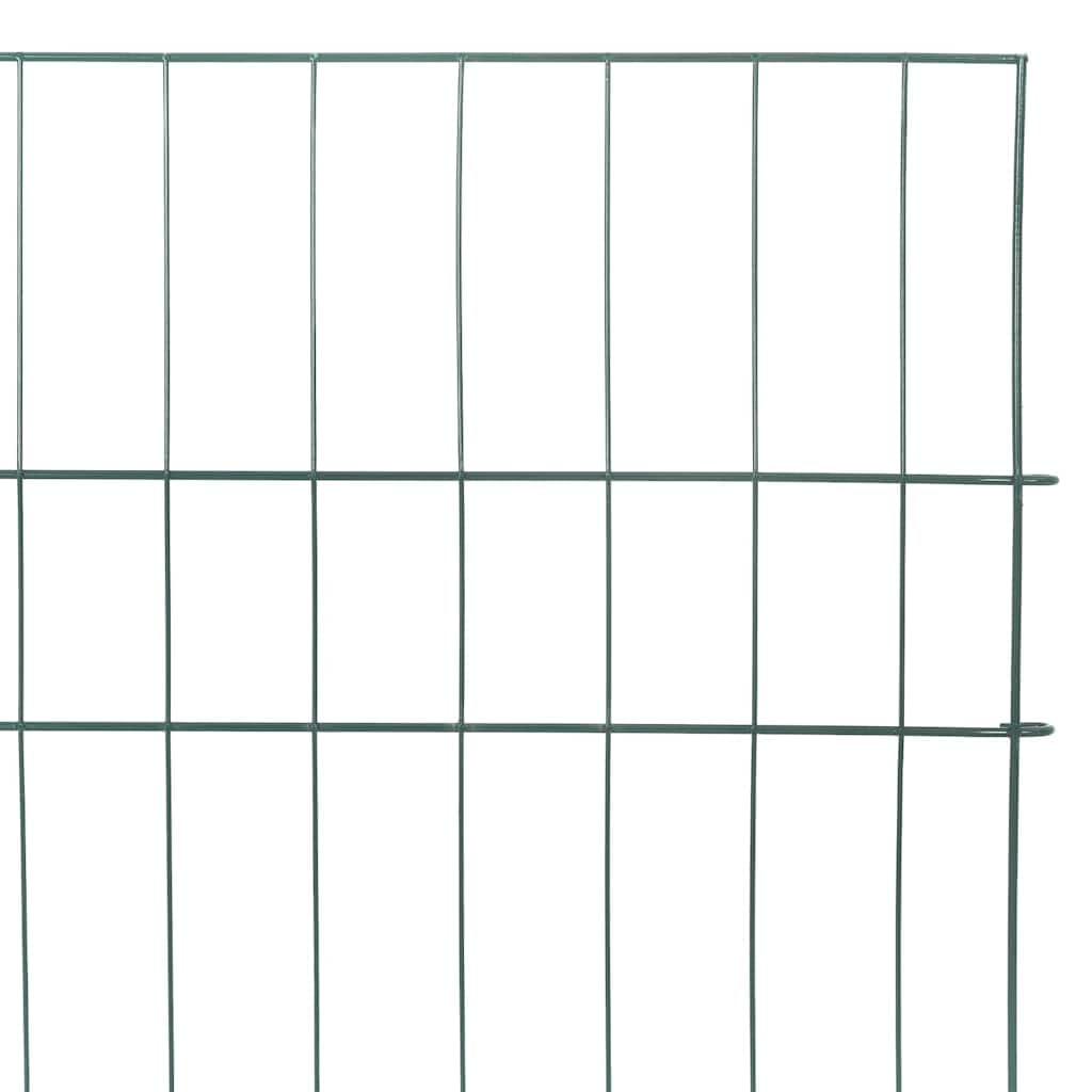 Set di 5 recinzioni da giardino moderne, 100 x 50 cm, in acciaio verde, resistente alle intemperie e durevole, per giardino, balcone, terrazza, bordo stagno
