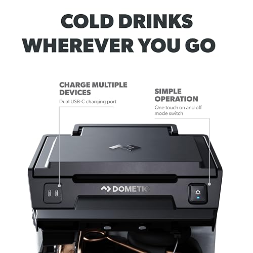 Image of Dometic CCF-T | Ford F-150 Center Console Refrigerator | For Ford F-150 Models 2021+ | Storage Capacity of 6.5L. Holds Six - 16.9 oz (0.5 L) Bottles Or Eight - 12 oz