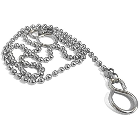 Kam Replacement Chrome 12" Sink Basin Bath Ball Plug Chain And S Hook Ends Cover
