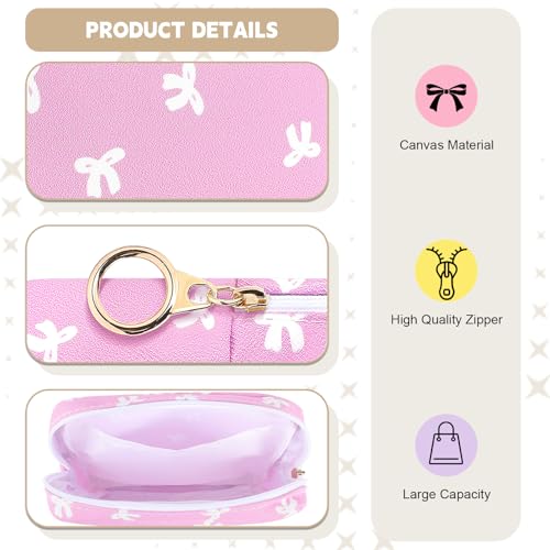 Image of Period Bag for Teen Girls, Canvas Sanitary Napkin Storage Bag with Zipper, Portable Menstrual Pad Bag Tampon Holder for Purse