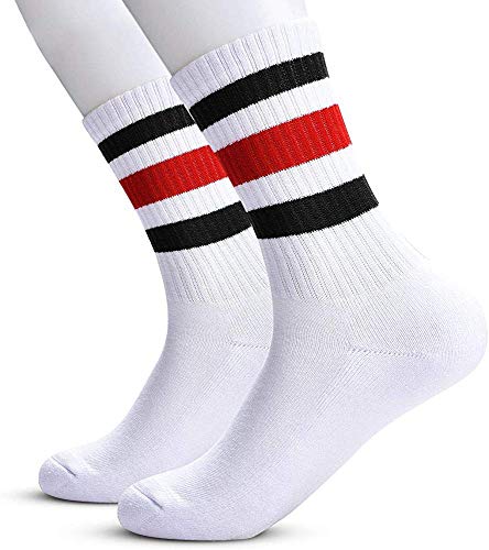 Casual Fashion Soft Socks For Men Women (White-Black)