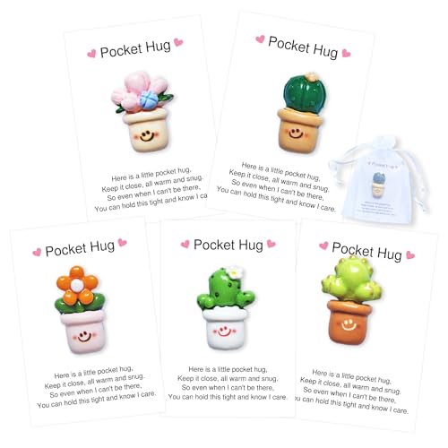 YOJO Pocket Hug Heart with Greeting Cards, Long Distance Relationship Gifts, Gifts for Boyfriend Girlfriend, I Love You Gift for Him Her (Blue)
