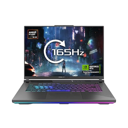 ASUS ROG Strix G16 G614PW Gaming Laptop | 16.0" Full HD+ 165Hz | AMD Ryzen 9-8940HX | NVIDIA GeForce RTX 5080 | 32GB RAM | 1TB SSD | Windows 11 option