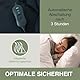 MELISSA 16760050 Elektrische Heizdecke - Waschbar, 3 Temperaturstufen mit LED-Anzeige, Überhitzungsschutz, Automatische Abschaltung, 80x150 cm, Schwarz