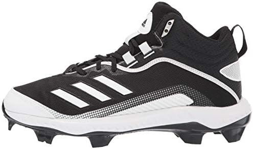 adidas Men's FV9367 Baseball Shoe, Black/White/White, 14 | Image 7