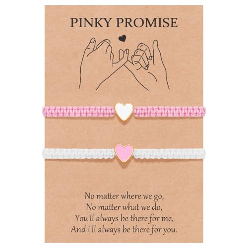 MANVEN Pulseras Amistad Regalo Amistad Amigas Pulsera Madre Hija Regalo de la Amistad Regalo para la Mejor Amiga Hermanas Niñas Mujer Amistad Día de Navidad Regalos de Cumpleaños Corazón