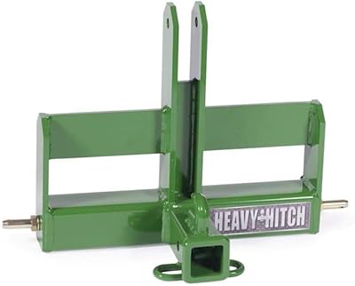 Category 0, 3 Point Hitch Receiver Drawbar with Suitcase Weight Bracket Kit - Green