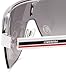 Carrera TOPCAR 1/S Pilot Sunglasses, White Crystal Black Frame/Grey Gradient Lens, 76 mm