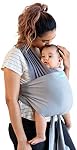 Moby Easy-Wrap Porte-bébé | Porte-bébé et enveloppe en un pour mères, pères et aidants | Conçu pour les nouveau-nés, nourrissons et tout-petits | Porte-bébé peut porter des bébés jusqu'à 33 lb