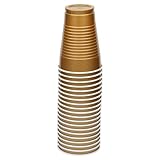 JAM Paper Plastic Party Cups - 12 oz - Gold - 20 Glasses/Pack