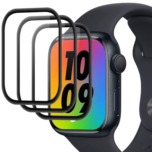 Joeyu (3 Stück) Panzer Schutz Glas für Apple watch Series 6/5/4/SE/SE2/SE3 44mmfolie9H Härte Anti-Schock Blasenfrei Kratzfest tempered glass