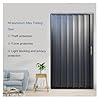 Black Accordion DoorLockable Foldable Aluminum Safety Gate Customizable Room Divider for Pantry Loft & Stairwells (130x195cm) Durable & Stylish Solution #1
