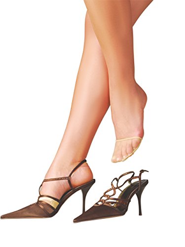 Women no Show Toe Socks, Women Toe Cover with Padding, Toe Topper with Non-Skid Bottom, Reusable Nylon Toe Protectors 4 Pairs3