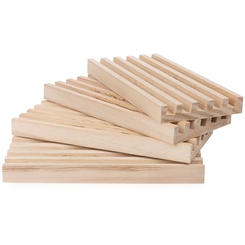 Spin Master Games 6061226 Wooden Domino Racks, Set Of 4 Trays For Mexican Train Dominoes thumb #1
