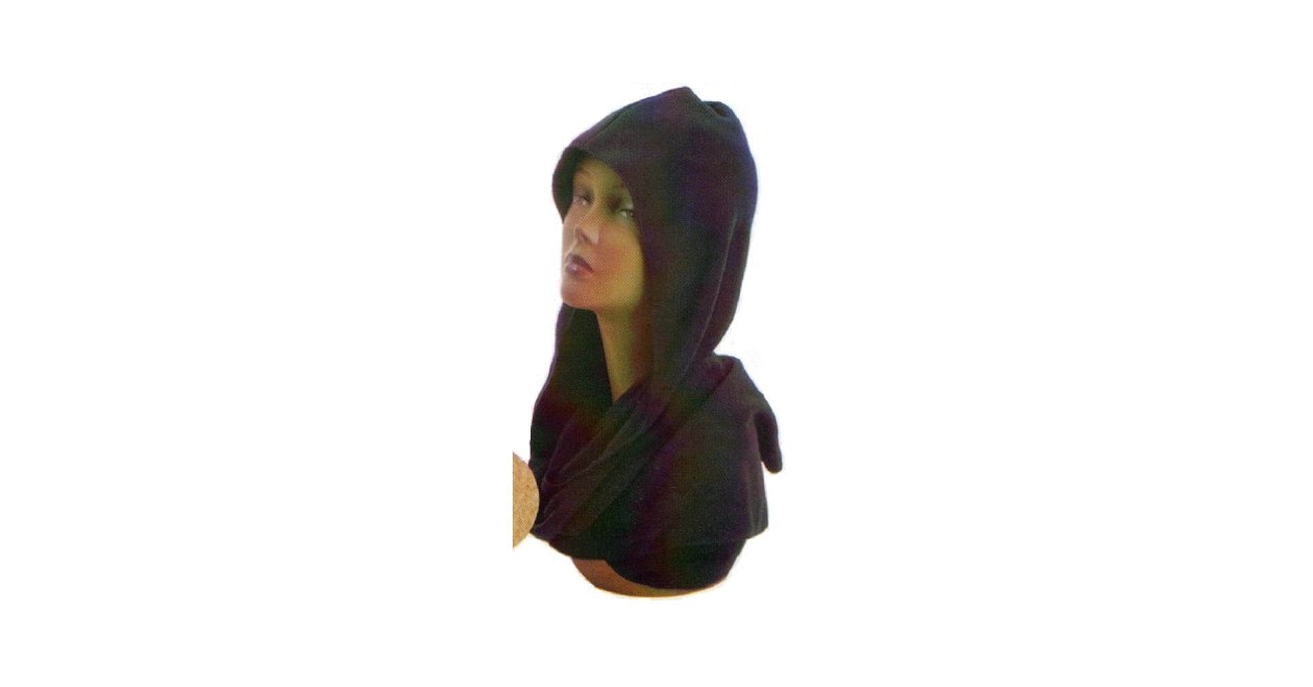Amazon.com: Ladies Womans Black Knit Hood Wrap Scarf Hat