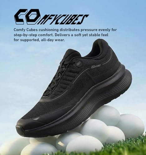 Image of XTEP Comfy Cubes Men's Running Shoes | Memory Foam Arch Support Sneakers | Lightweight Breathable Mesh Sports Shoes