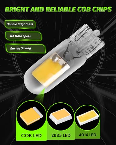 Image of Alopee T10 Wedge Led Bulb Neutral White 3500K 12V DC, Pack of 10