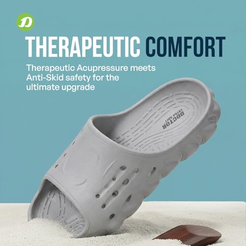 Image of DOCTOR EXTRA SOFT Men's Classic Flip Flops /Slippers with Soft Acupressure Foot Massager for Adult | Comfortable & Light Weight| Stylish & Anti-Skid| Casual Waterproof Cushion Sliders Gents Boys D-500