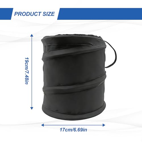 Image of Collapsible Pop-Up Car Trash Can Waterproof Car Garbage Bin and Trash Container for SUV Truck Travel Camping Black