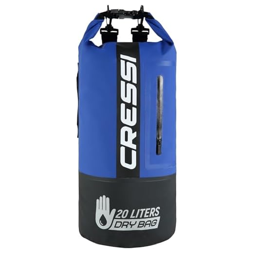 Cressi Premium Dry Bag, Black/Blue, 20 LT