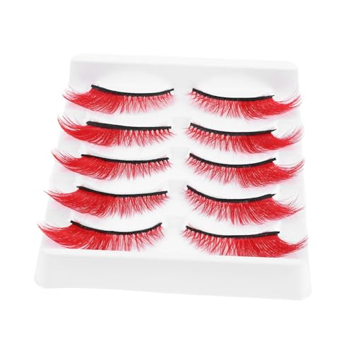 healvian 5 ペア 小 つけまつげ つけまつげ エクステ 粘着式 ストリップ ナチュラル ルック