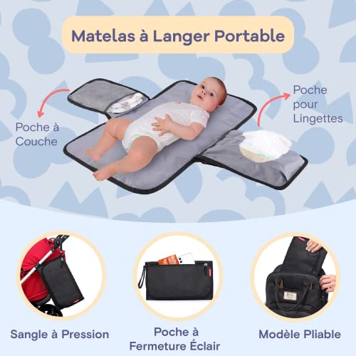 RUVALINO Diaper Bag Backpack, Neutral All-in-One Baby Bags for Boy Girl