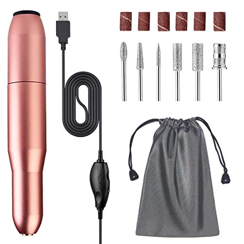 Portable Electric Nail Drill, Compact Efile Electrical Professional Nail File Kit for Acrylic, Gel Nails, Manicure Pedicure Polishing Shape Tools Design for Home Salon Use