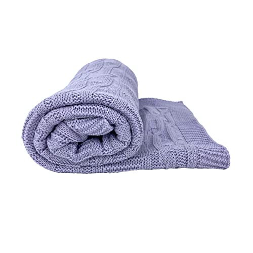 Knit Blanket, Baby Nursery & Swaddle, Super Soft & Breathable%100 Cotton (Size 40X35 Inches) #TOP6