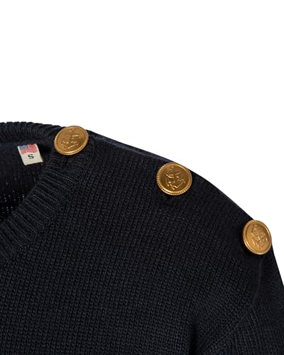 Robe pull col rond bouton ancre Schott tricot haut de gamme - 3