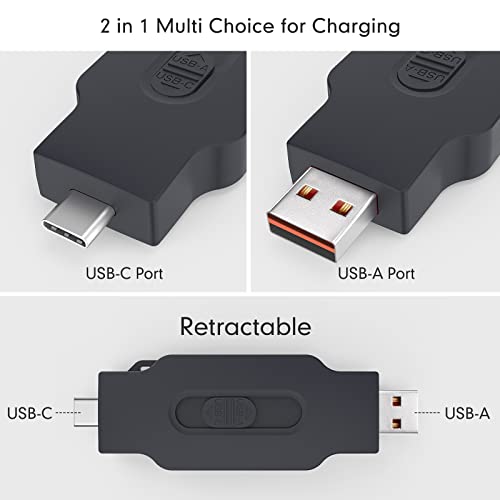 I.valux Charger For Apple Watch Portable Iwatch Usb Wireless Charger,Fast Magnetic Charging With Usb-A & Usb-C, 2 In 1 Retractable Travel Cordless Charger For Watch Series 8 7 Se 6 5 4 3 2 (Black) #TOP1