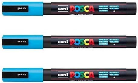 POSCA PC-3m by Uni-Ball - [Pack of 3] White