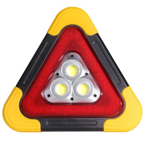 Señal reflectante de seguridad con aviso luminoso para paradas en carretera y coche
