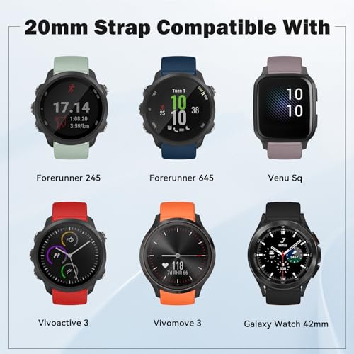 Correa de silicona 20mm para Garmin Vivoactive 3/Forerunner miniatura 5